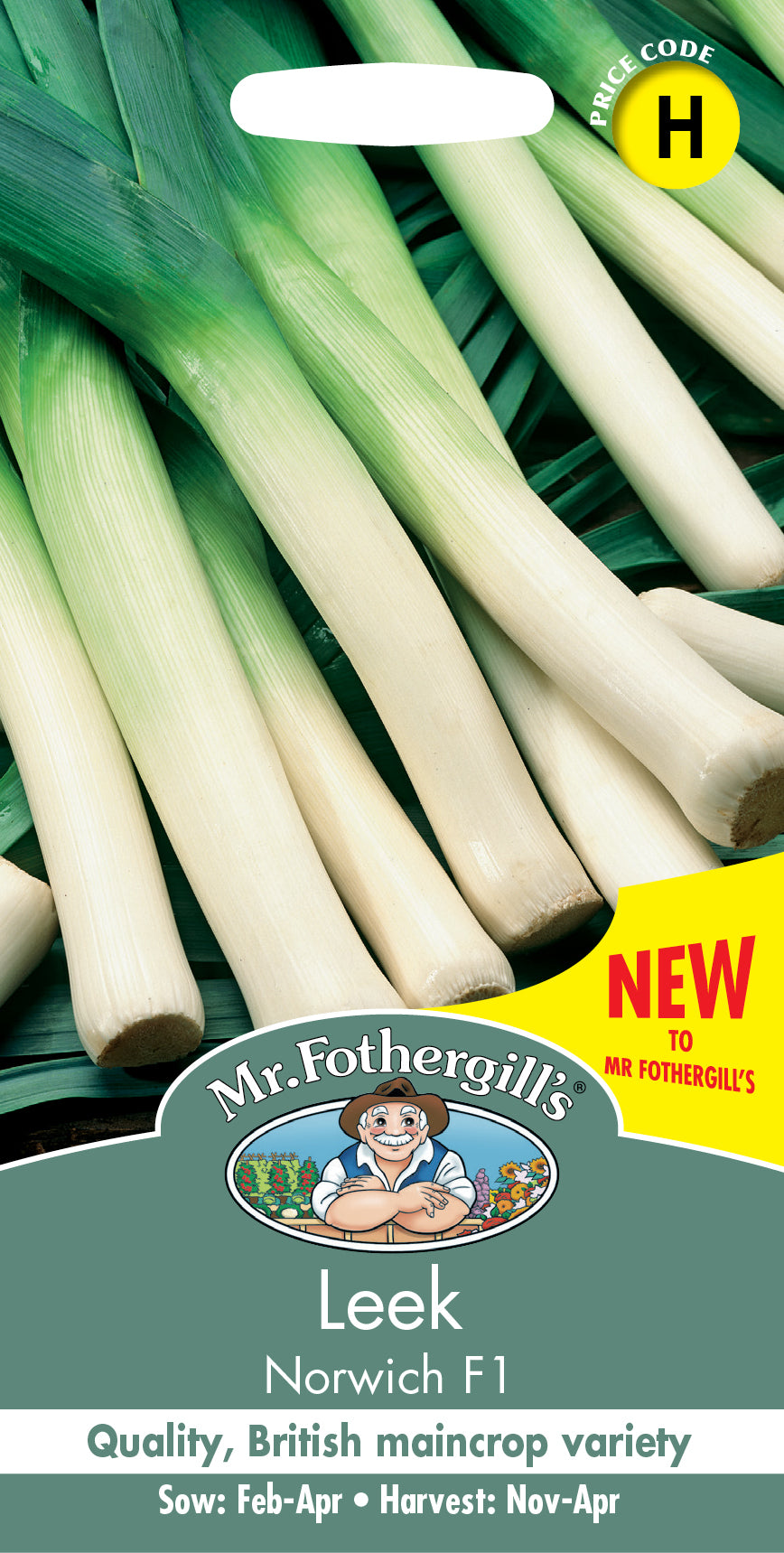 Mr Fothergill's Vegetable Seeds Leek Norwich F1 - 50 Seeds