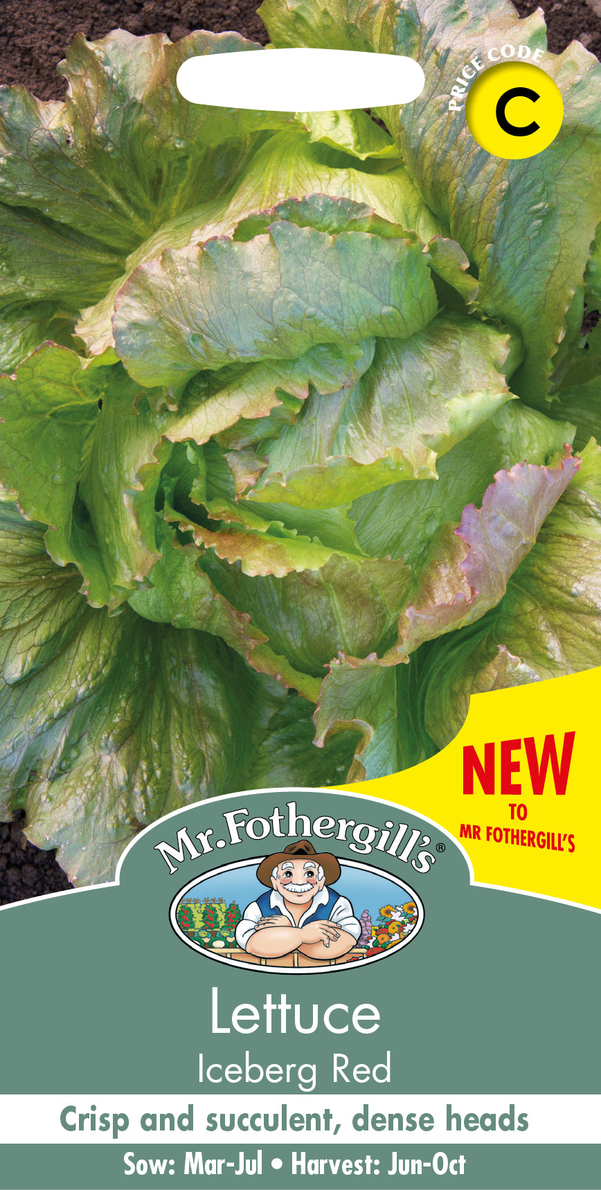 Mr Fothergill's Salad Seeds Lettuce Iceberg Red - 1000 Seeds