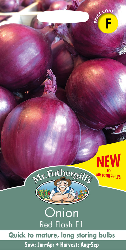 Mr Fothergill's Vegetable Seeds Onion Red Flash F1