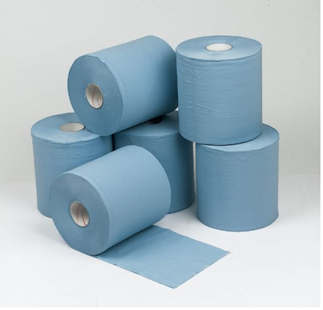 Concept 2 Ply Blue Centre Feed Rolls 150m x 175mm (6-Pack)