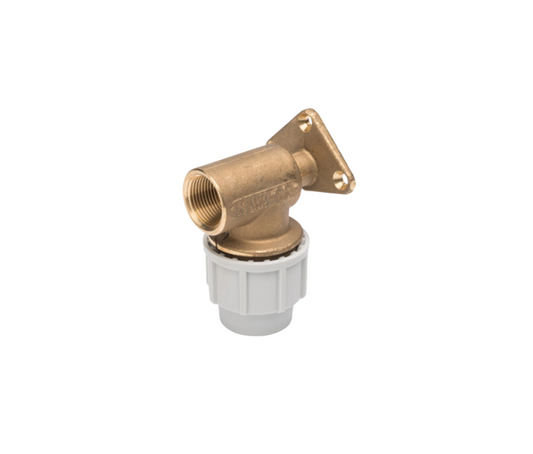 Plas 9055 Wall Plate Elbow 25 x 3/4