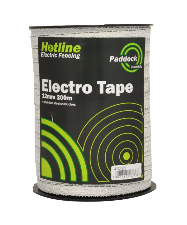 Hotline C42-2 Paddock Tape White 12mm x 200m