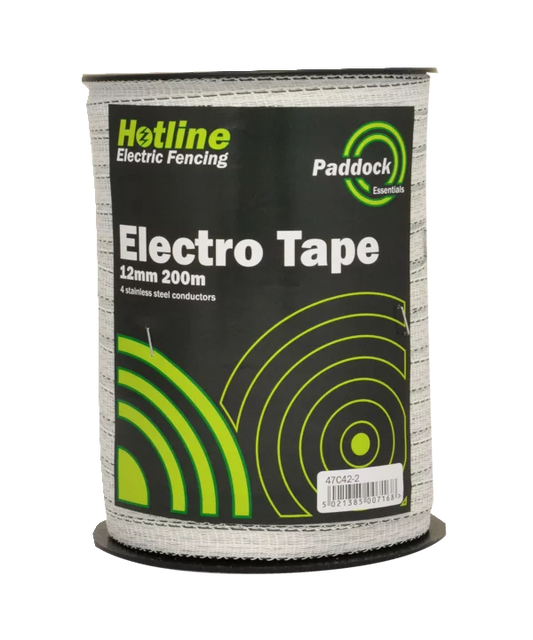 Hotline C42-2 Paddock Tape White 12mm x 200m