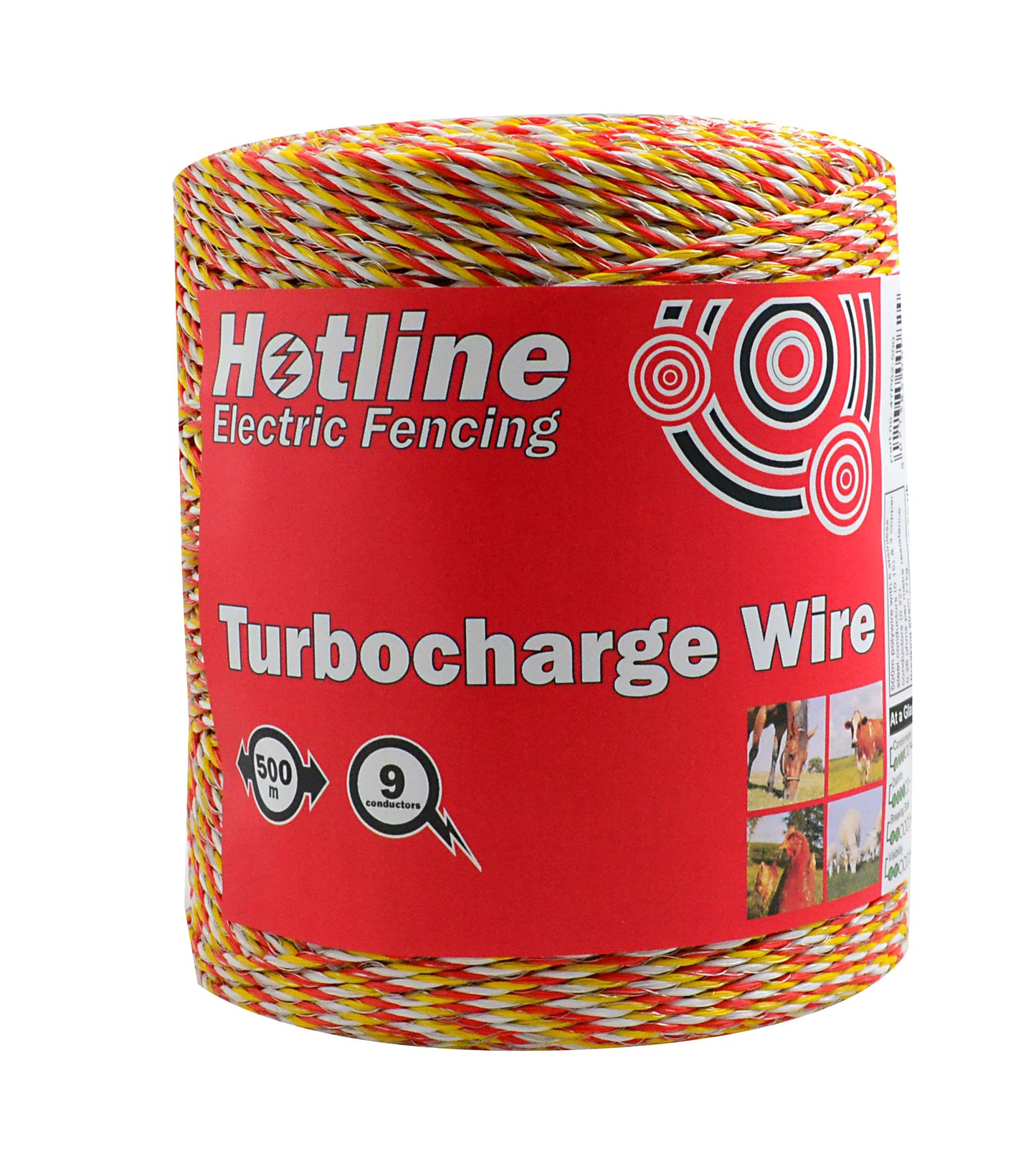 Hotline Electric Fence 47P62 Turbocharge Electro Poly Wire 9-Strand