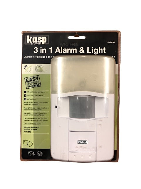 KASP Security 3 in 1 Alarm & Light - LAST 1 REMAINING