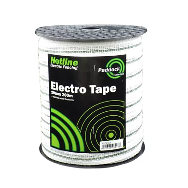 Hotline C43-2 Paddock Tape White 20mm X 200m