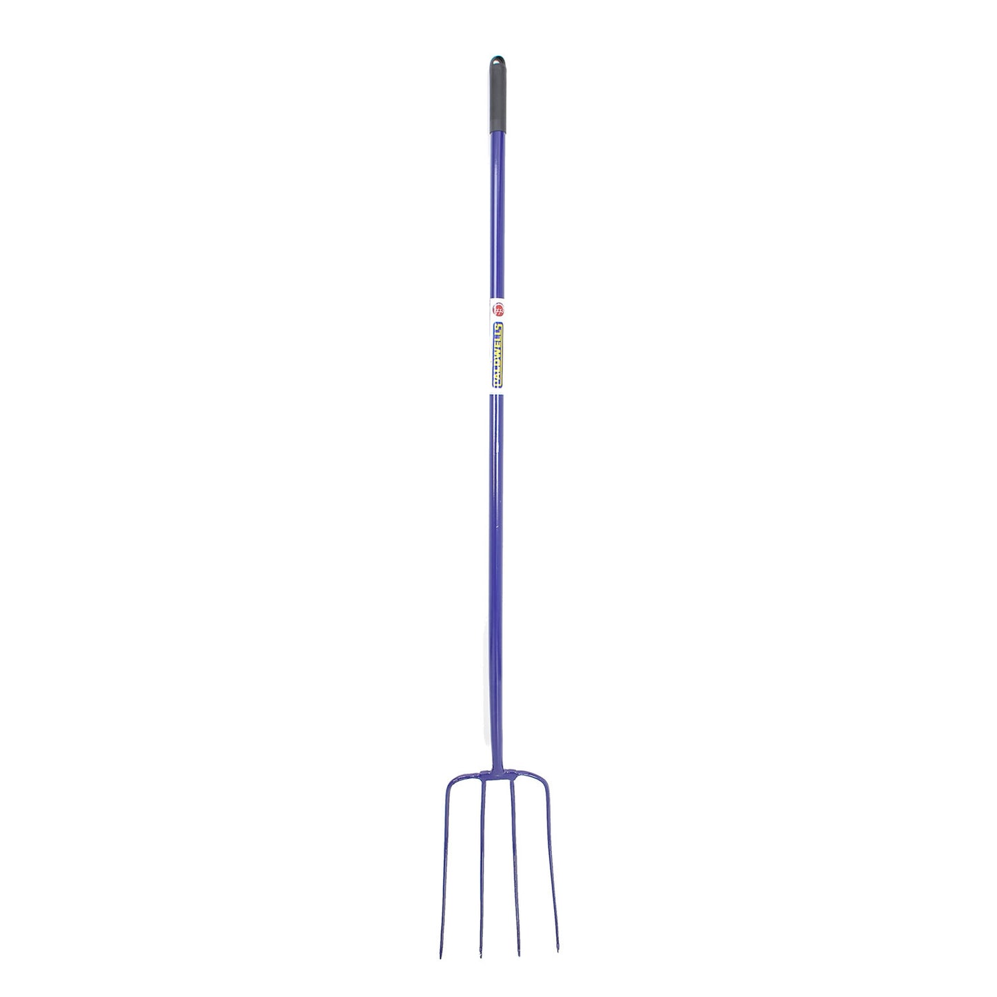 Caldwells Muck Fork Long Handle Tubular Steel - 4 Prong 48 inch - Blue