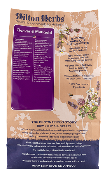 Hilton Herbs Cleaver & Marigold 1kg - Lymphatic Support for Equines