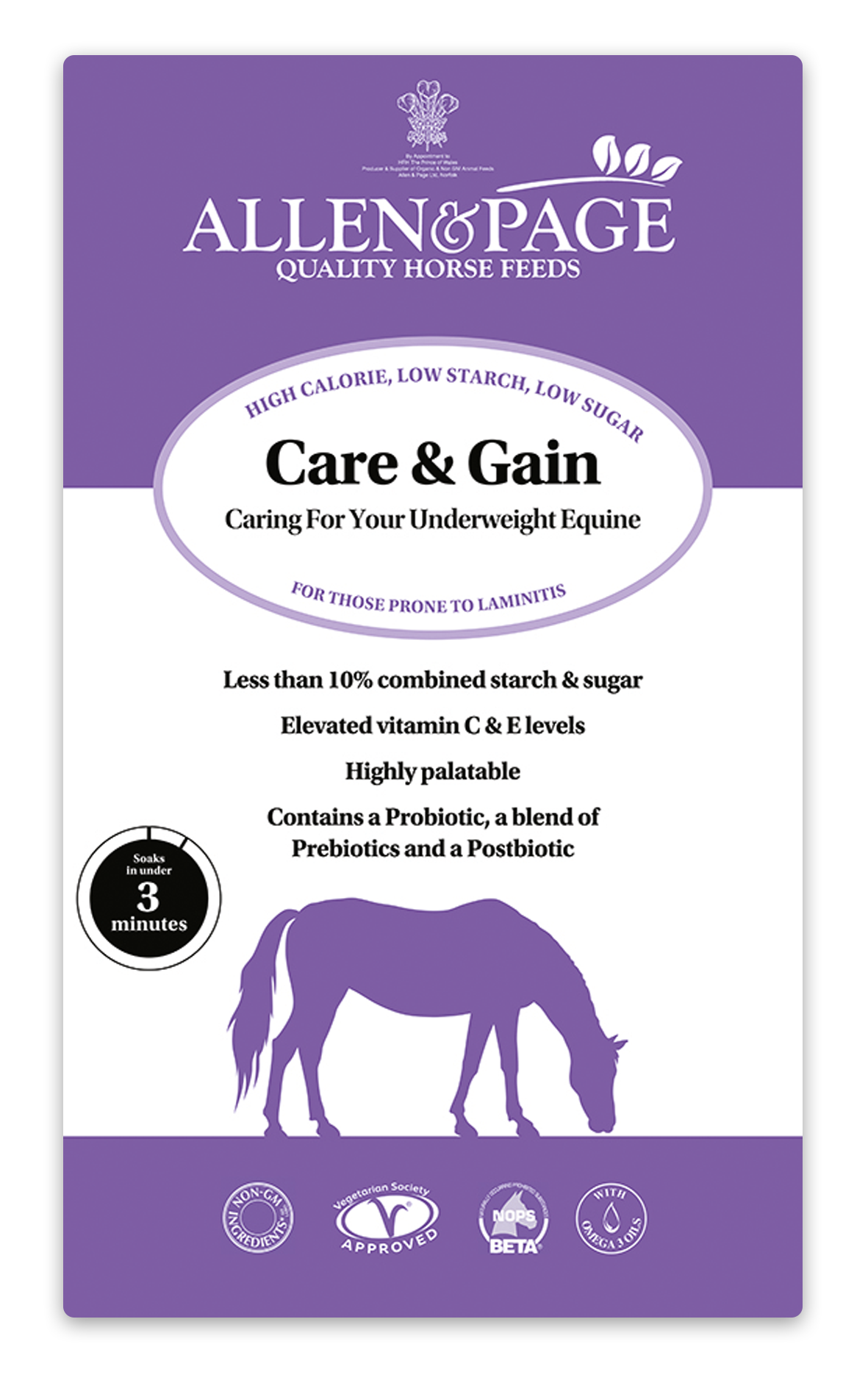 Allen & Page Care & Gain Horse Food 20Kg