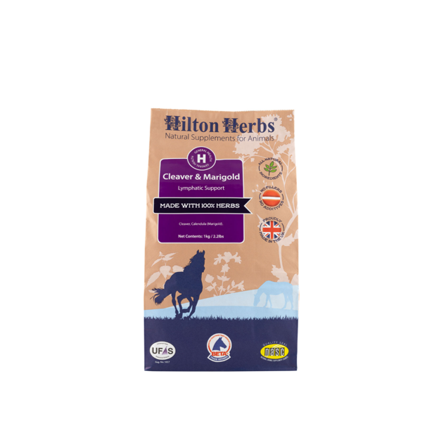 Hilton Herbs Cleaver & Marigold 1kg - Lymphatic Support for Equines