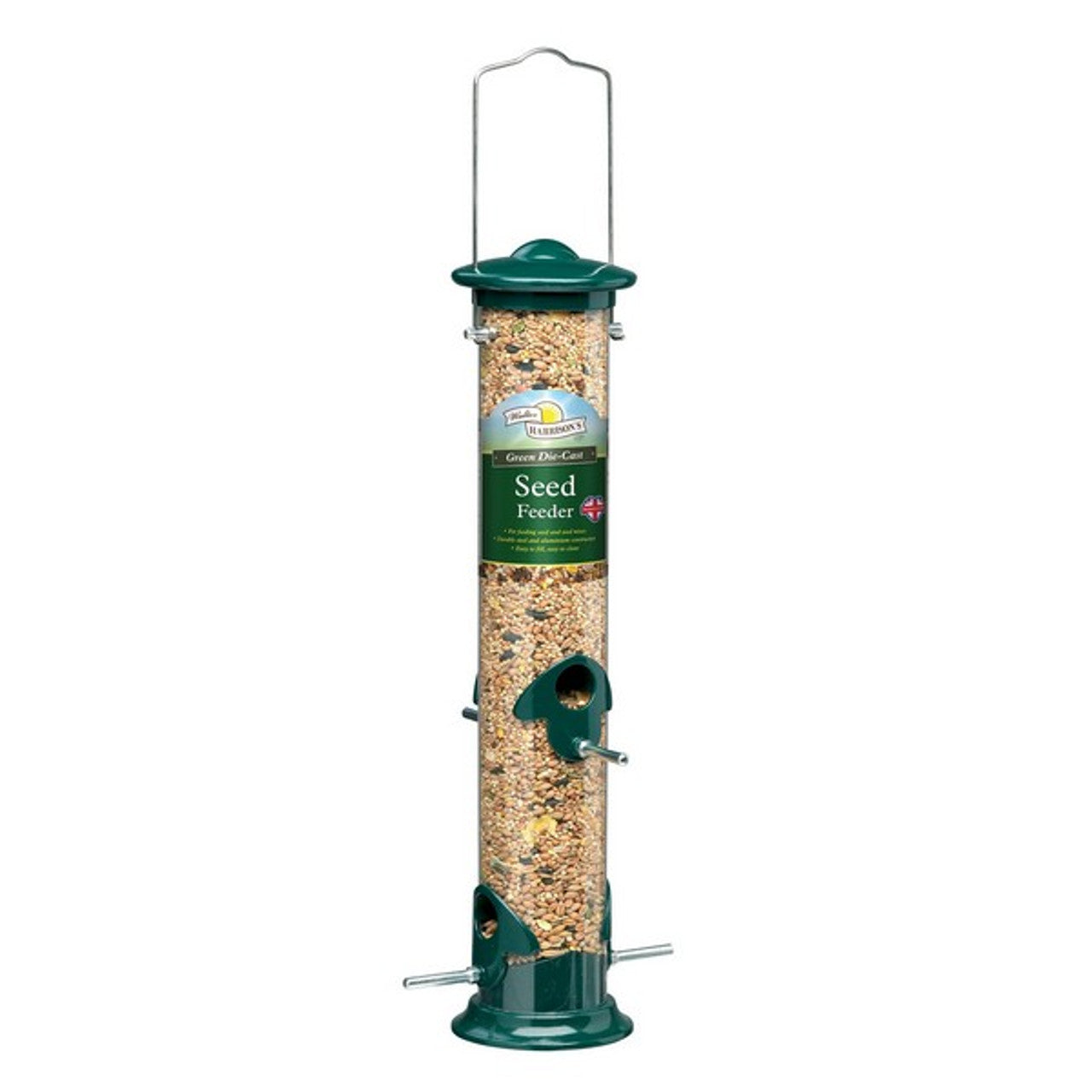 Harrisons Green Die-Cast Seed Feeder