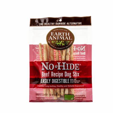 Earth Animal No Hide Beef Dog Stix (10)45g