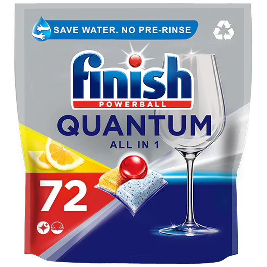 Finish Quantum All In One Dishwasher Tablets Lemon - Pack-72