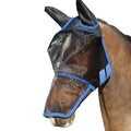 Hy Equestrian Mesh Full Fly Mask With Ears & Nose - Black/Grape Royal