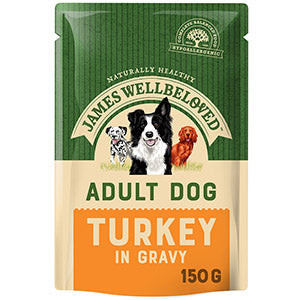 James Wellbeloved Dog Adult Pouches Turkey 150g