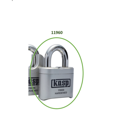 Kasp K11960 Hardened Steel Combination Padlock