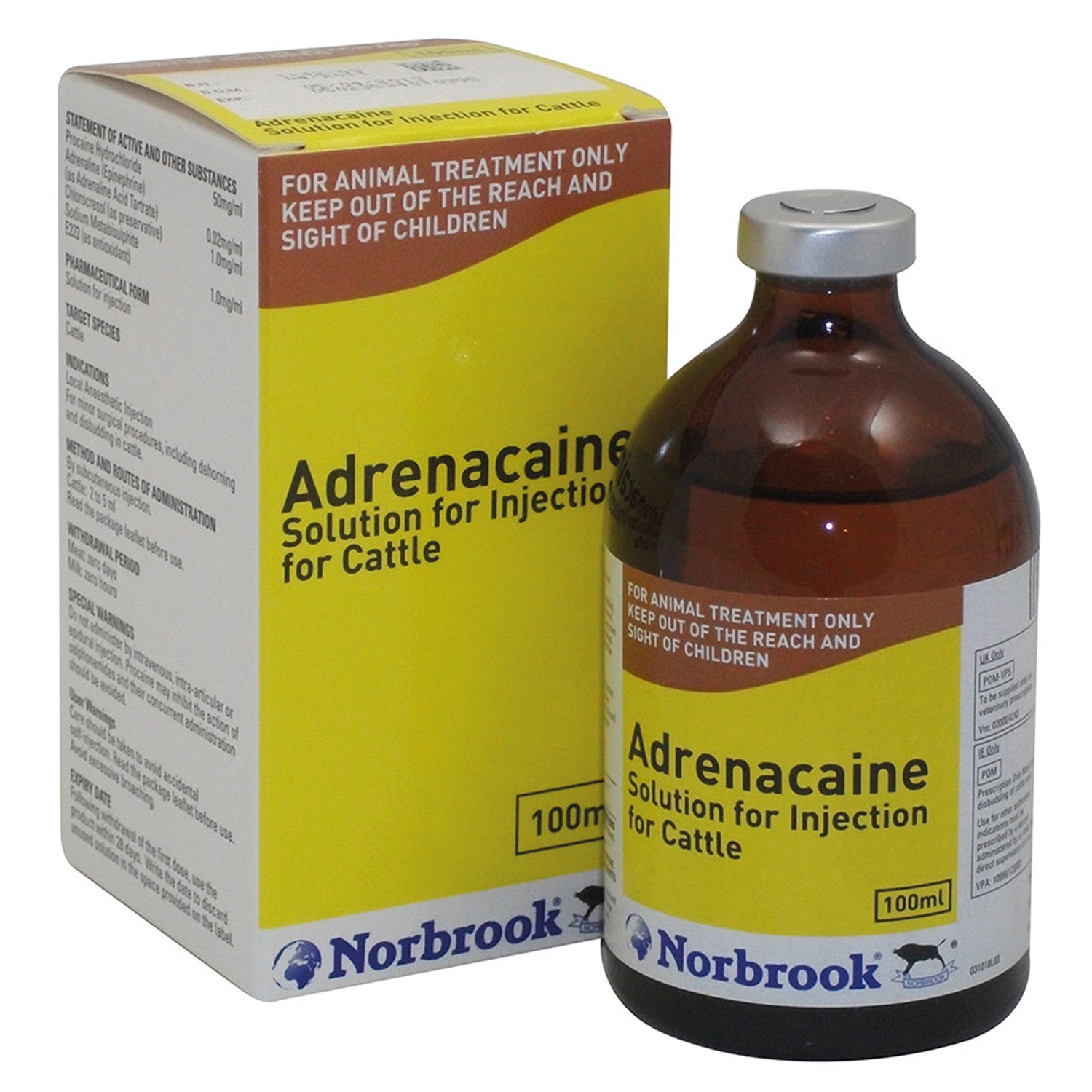 Norbrook Adrenacaine 100ml POM-VPS – Vale Gardens Limited