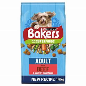 Purina Bakers Beef With Vegetable Adult Dry Dog Food 14Kg