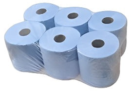 Concept 2 Ply Blue Centre Feed Rolls 150m x 175mm (6-Pack)