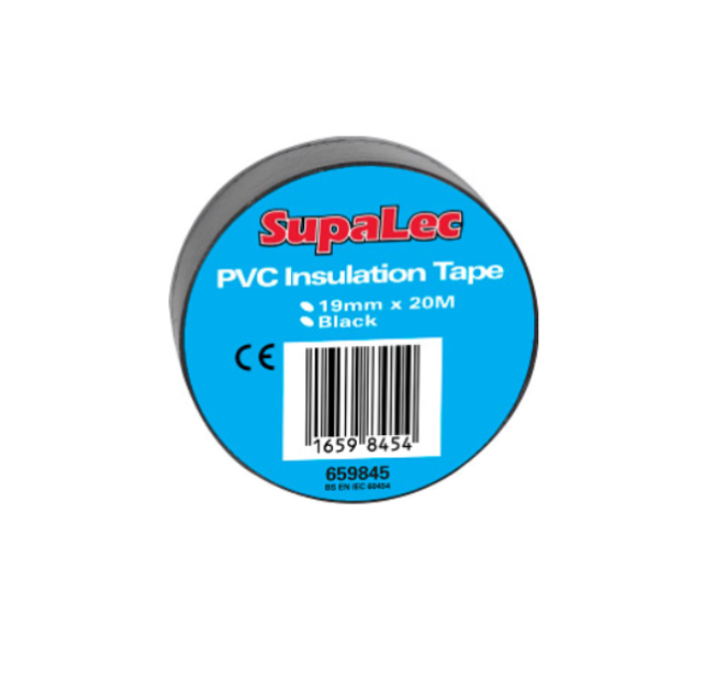 SupaLec PVC Insulation Tape Black 19mm X 20m