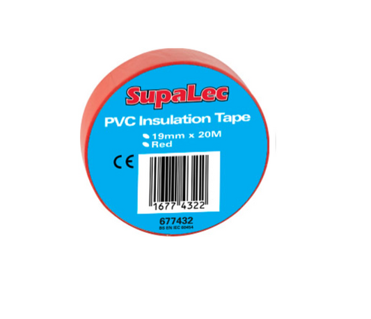 SupaLec PVC Insulation Tape Red 19mm X 20m