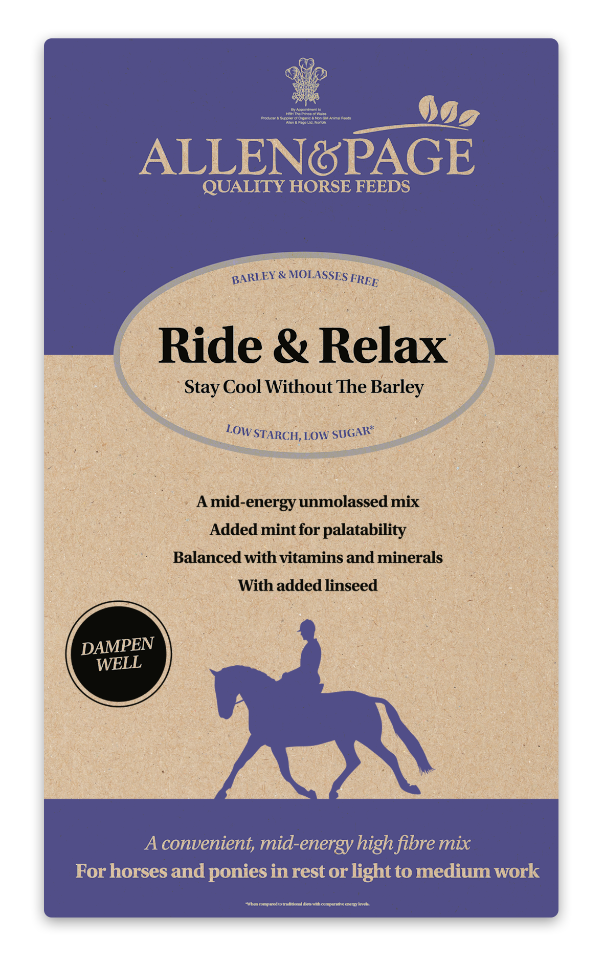 Allen & Page Ride & Relax Horse Food 20Kg