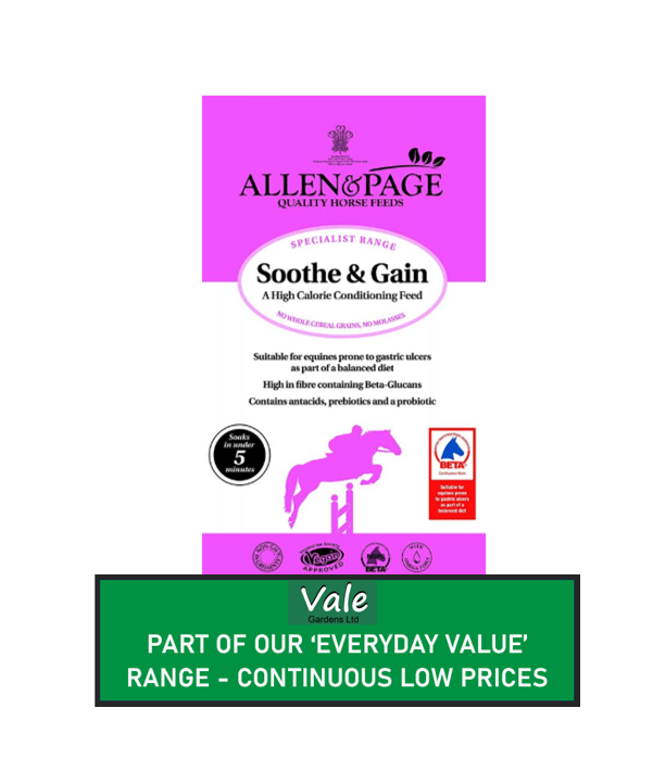 Allen & Page Soothe & Gain Horse Feed 20kg