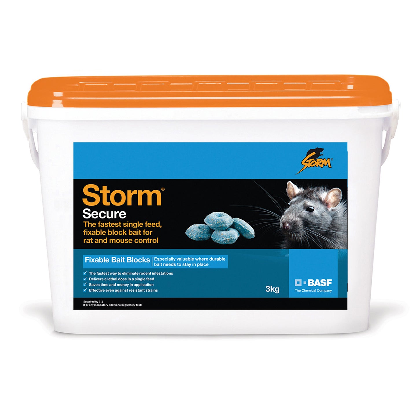 Storm Secure Bait Block 3kg **COMMERCIAL CERTIFICATE REQUIRED FOR PURCHASE**