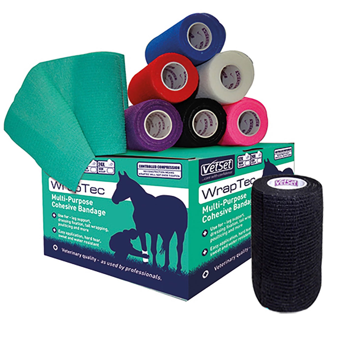 VetSet WrapTec Cohesive Bandage 100mm X 4.5m