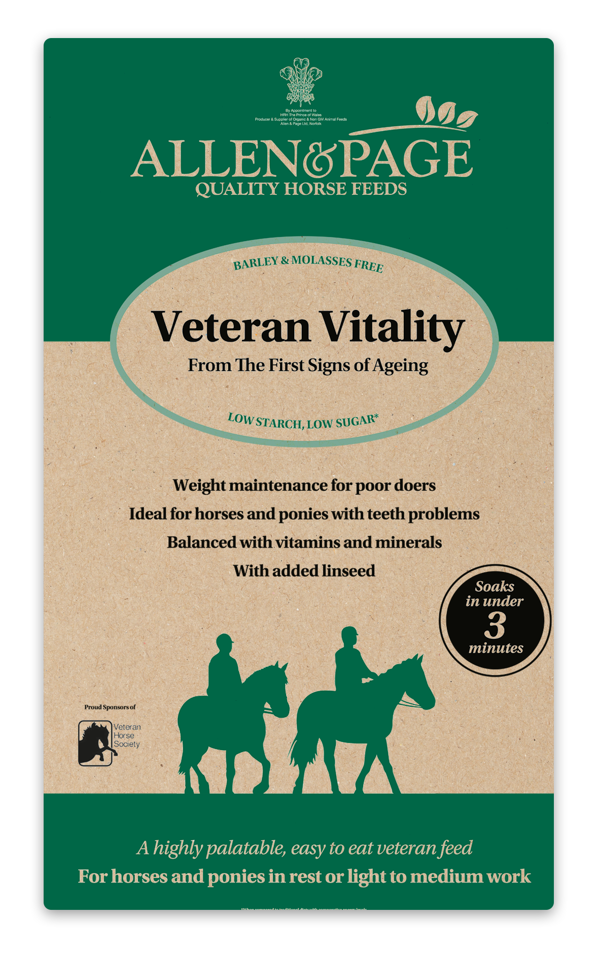 Allen & Page Veteran Vitality Horse Food 20kg