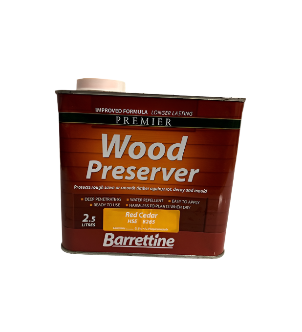 Barrettine Wood Preserved Cedar Red 2.5ltrs