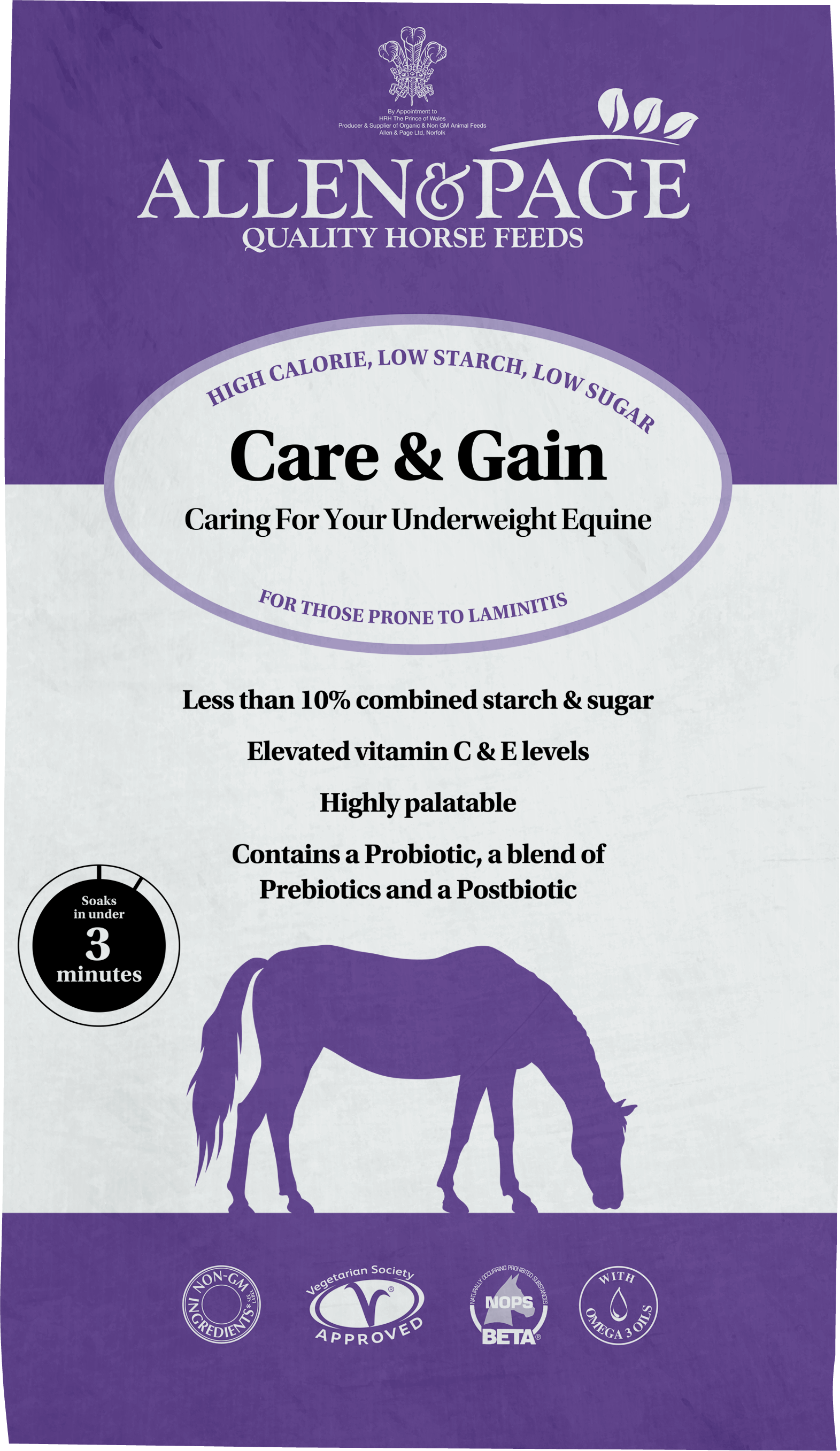 Allen & Page Care & Gain Horse Food 20Kg (FREE MIXER)