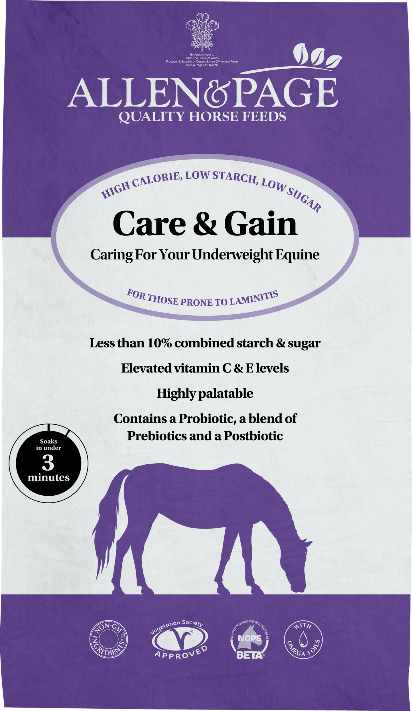 Allen & Page Care & Gain Horse Food 20Kg