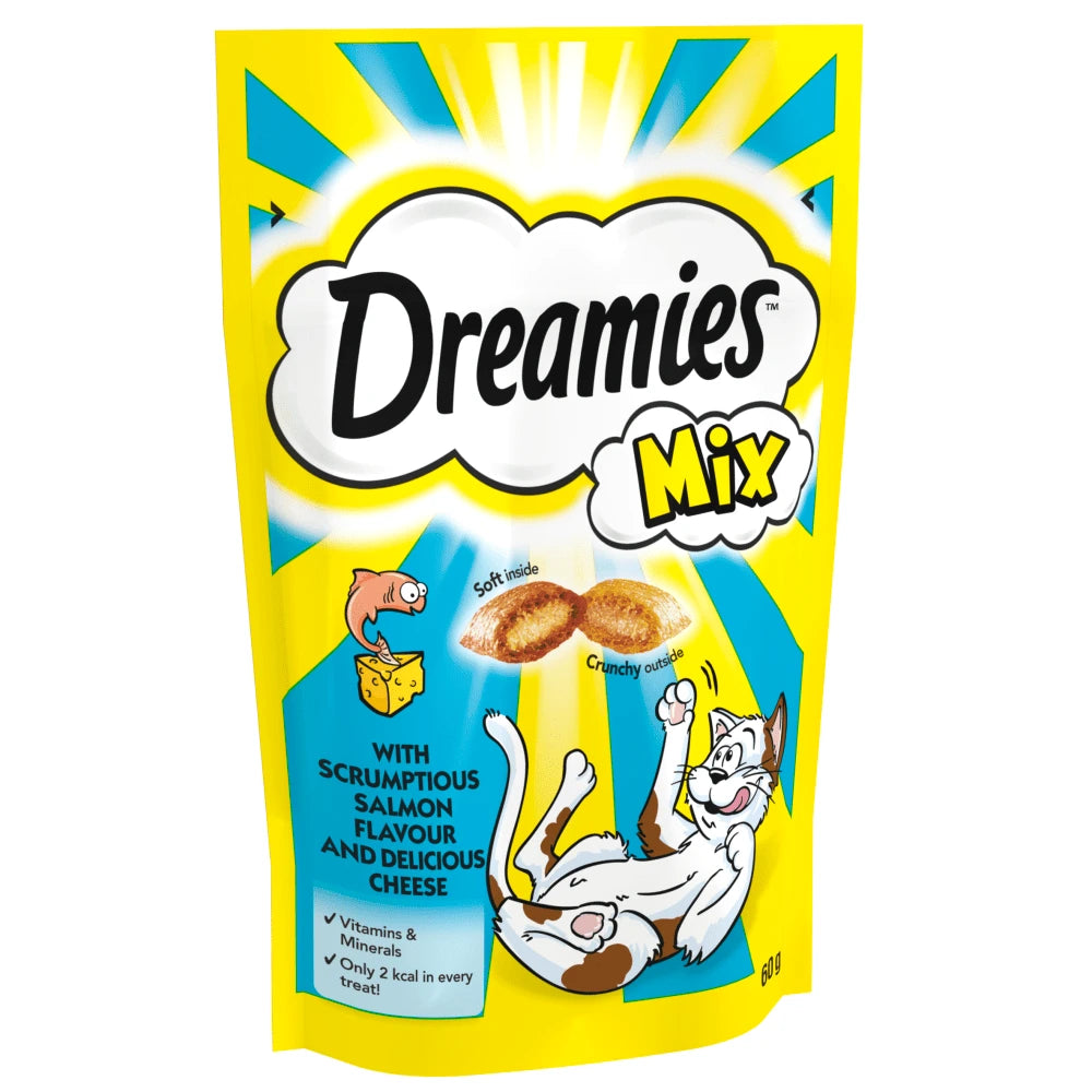 Dreamies Cat Treats Salmon & Cheese Mix 60g