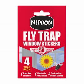 Nippon Fly Trap Window Stickers  Pack-4