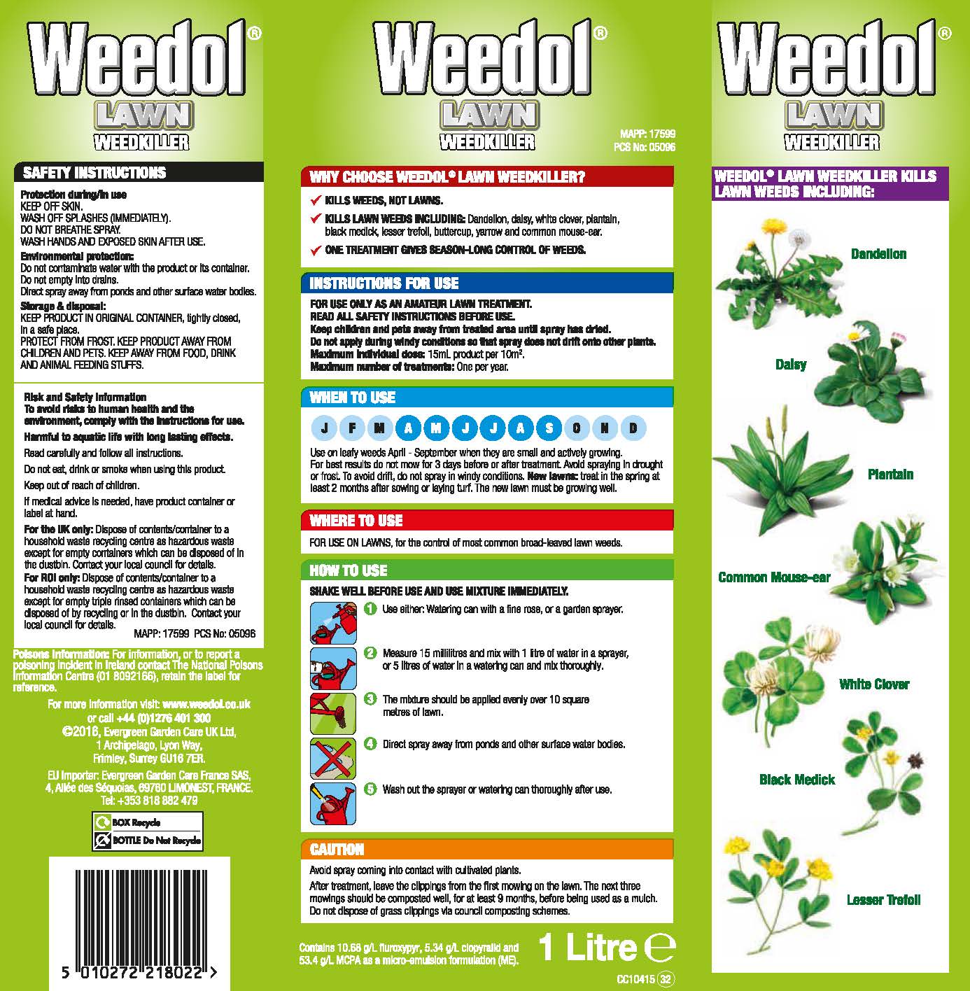 Weedol Lawn Weedkiller Concentrate