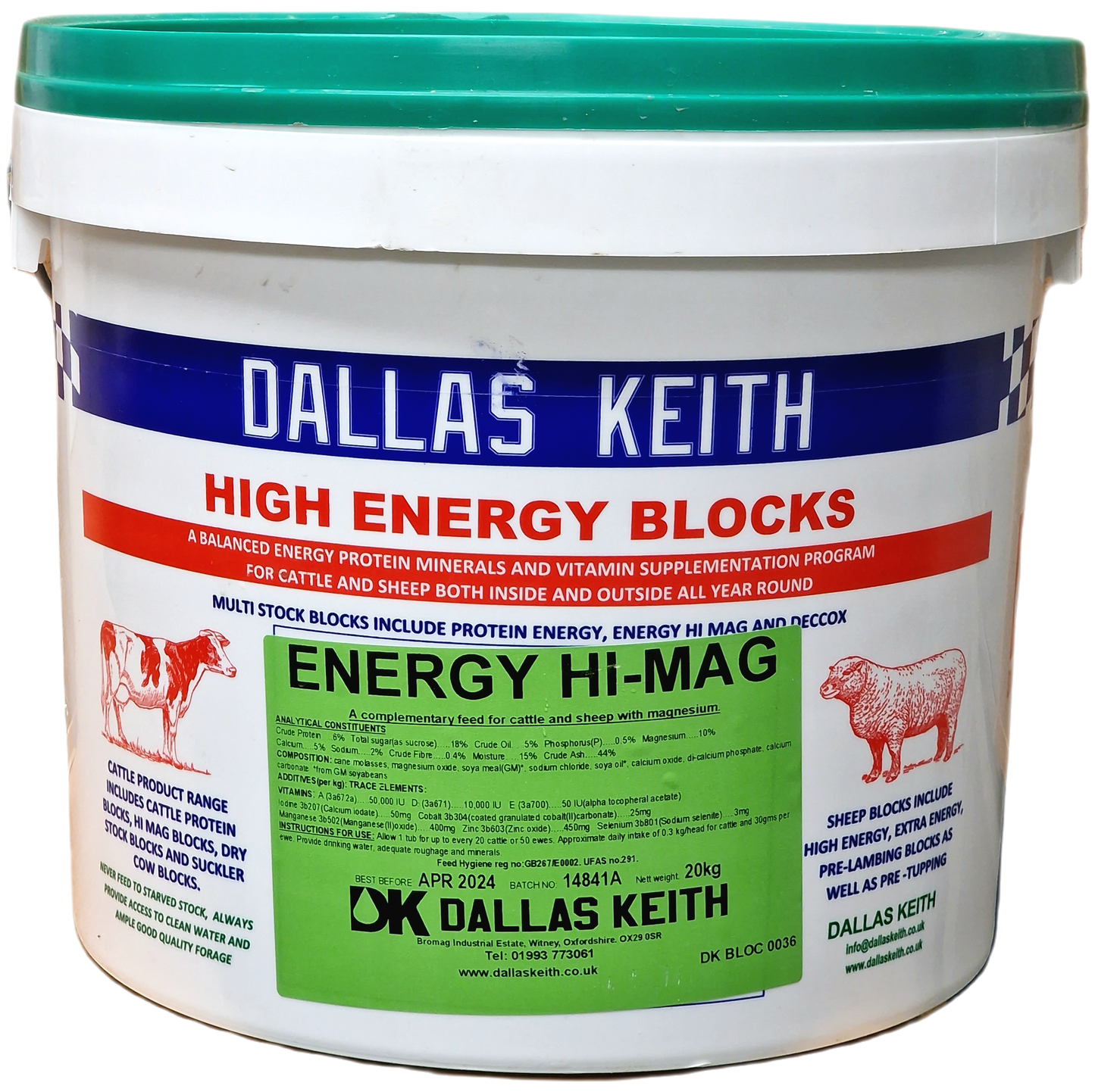 Dallas Keith FeedMins Block Hi Mag Energy 20Kg