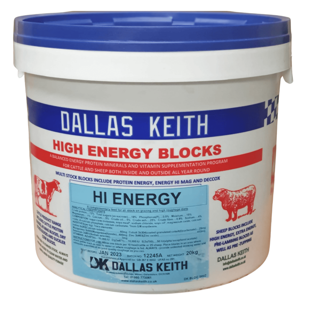 Dallas Keith FeedMins Block Hi Energy 20Kg