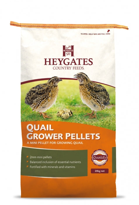 Heygates Quail Grower Pellets 2.2mm 20% 20Kg