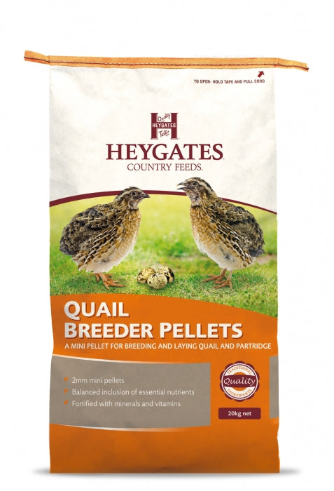 Heygates Quail & Partridge Breeder Layers Pellets 20% 20Kg